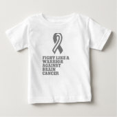 戦士のように脳腫瘍と闘う ベビーTシャツ (正面)