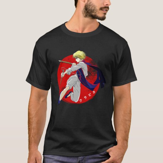 戦士のアクションジャンプ 赤い太陽 Tシャツ (正面)