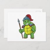 戦士のカメ(槍と兜付き) ポストカード (正面/裏面)