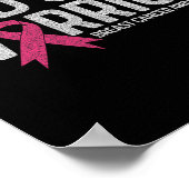 戦士のシャツの胸のパパピンクのリボンの ポスター (角)