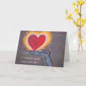 戦士のハートグリーティングカード カード (黄色い花)