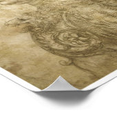 戦士のバスト、レオナルド・ダ・ヴィンチ ポスター (角)