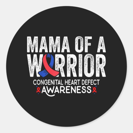 戦士のママ先天性ハート欠陥戦争 ラウンドシール (正面)