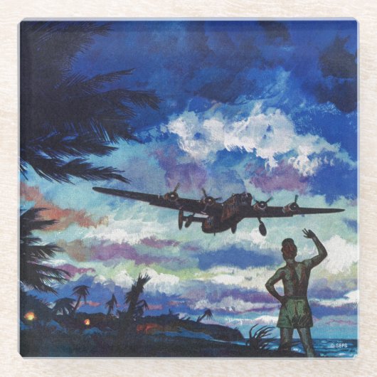 戦士のリターン ガラスコースター (正面)