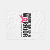 戦士の乳がんのリボンの娘 フリースブランケット (正面(横))