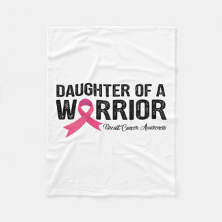 戦士の乳がんのリボンの娘 フリースブランケット