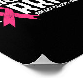 戦士の乳がんシャツのピンクリボンの ポスター (角)