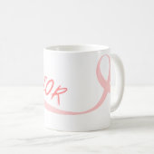 戦士の乳がんマグカップ コーヒーマグカップ (正面右)