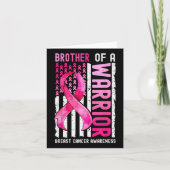 戦士の乳がん米国国旗の兄 カード (正面)