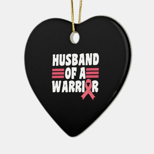 戦士の乳がん認識度の夫 セラミックオーナメント (左)
