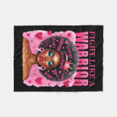 戦士の乳がん認識度の黒人女性のように フリースブランケット (正面(横))