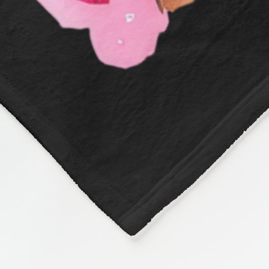 戦士の乳がん認識度の黒人女性のように フリースブランケット (角)