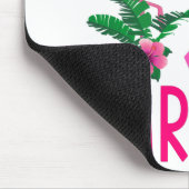 戦士の乳がん認識度フラミンゴTシャツ マウスパッド (コーナー)