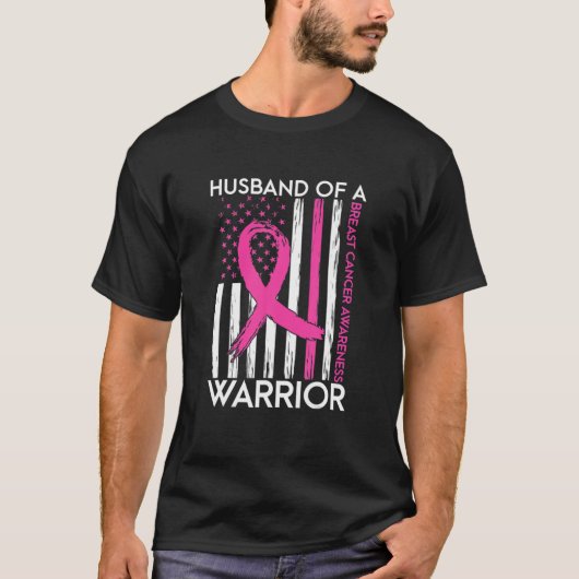 戦士の乳がん認識度Suppoの夫 Tシャツ (正面)