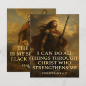 戦士の信仰と強さのホリデーカード シーズンカード (正面/裏面)