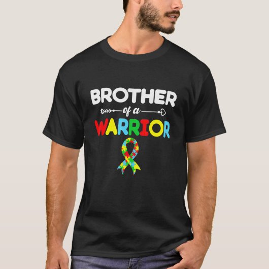 戦士の兄がいるよ 自閉症啓発デー Su Tシャツ (正面)