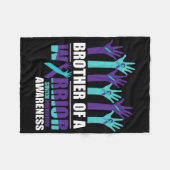 戦士の兄弟の自殺認識度メンタルヒール フリースブランケット (正面(横))