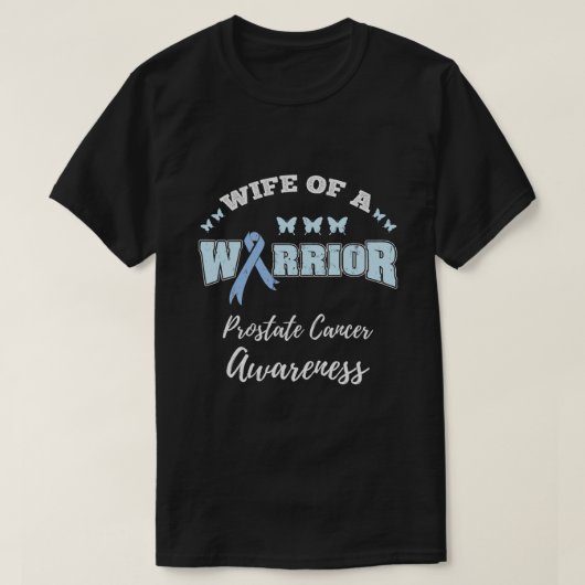 戦士の前立腺がん認識度バターの妻 Tシャツ (デザイン正面)