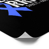 戦士の叔父T1d子供の糖尿病性青いリボンsu ポスター (角)