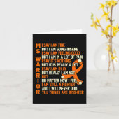 戦士の多発性硬化症の認識度グラフィック カード (黄色い花)