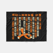 戦士の多発性硬化症の認識度グラフィック フリースブランケット (正面(横))