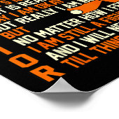 戦士の多発性硬化症の認識度グラフィック ポスター (角)