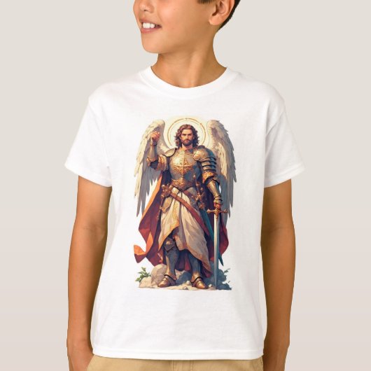 戦士の大天使ミカエル子供用Tシャツ Tシャツ (正面)