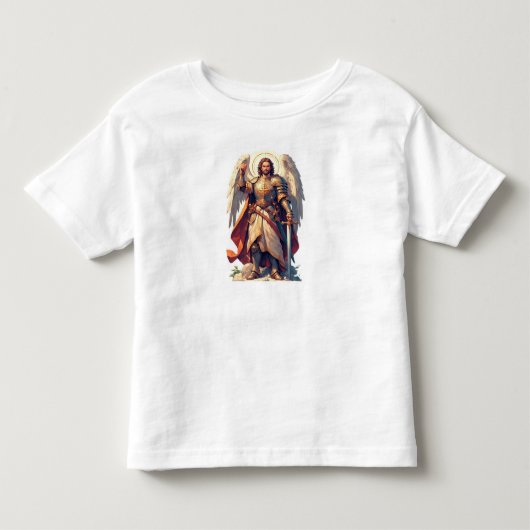 戦士の大天使ミカエル 子供用Tシャツ トドラーTシャツ (正面)