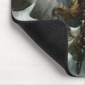 戦士の天使のファンタジーの芸術 マウスパッド (コーナー)