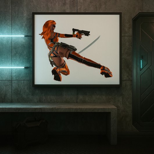 戦士の女性のポスター ポスター