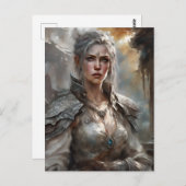 戦士の女性はがき ポストカード (正面/裏面)