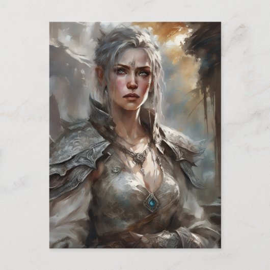 戦士の女性はがき ポストカード (正面)