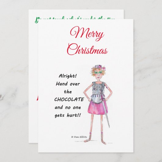 戦士の女性はチョコレートのスケッチを渡すことを要求 シーズンカード (正面/裏面)