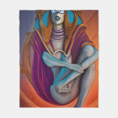 戦士の女神 フリースブランケット (正面)