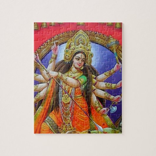 戦士の女神Durga Shakti ジグソーパズル (縦)
