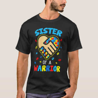 戦士の姉妹 自閉症啓発月間 パズル Tシャツ