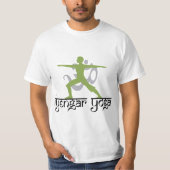 戦士の姿勢のIyengarのヨガのTシャツ Tシャツ (正面)