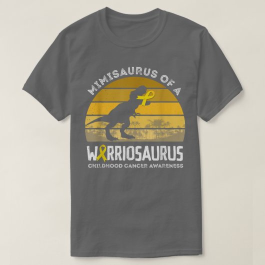 戦士の小児癌の腕のミミサウルス耳生 Tシャツ (デザイン正面)