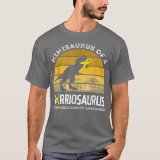 戦士の小児癌の腕のミミサウルス耳生 Tシャツ