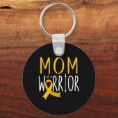 戦士の小児癌リボン認識度の母 キーホルダー (正面)