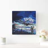 戦士の帰還 スクエア壁時計 (ホーム)