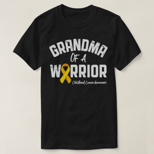 戦士の幼少期がんの祖母認識度Gi Tシャツ (デザイン正面)