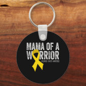 戦士の幼少期がんリボンのママ キーホルダー (正面)