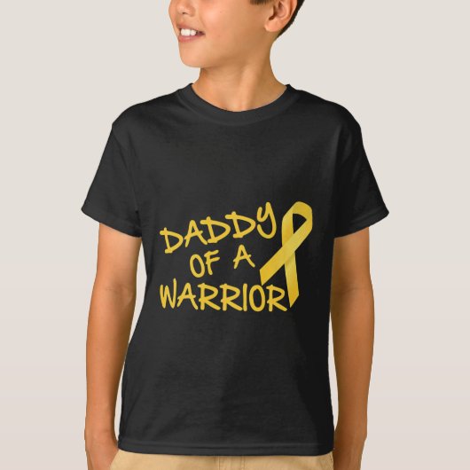 戦士の幼少期がん認識度のパパ Tシャツ (正面)
