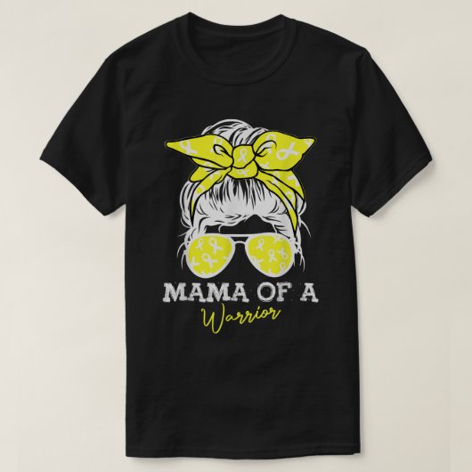 戦士の幼少期がん認識度のママ Tシャツ (デザイン正面)