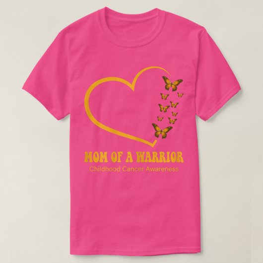 戦士の幼少期がん認識度の女性の母 Tシャツ (デザイン正面)