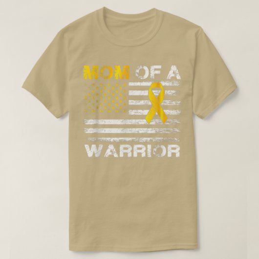 戦士の幼少期がん認識度の母 Tシャツ (デザイン正面)