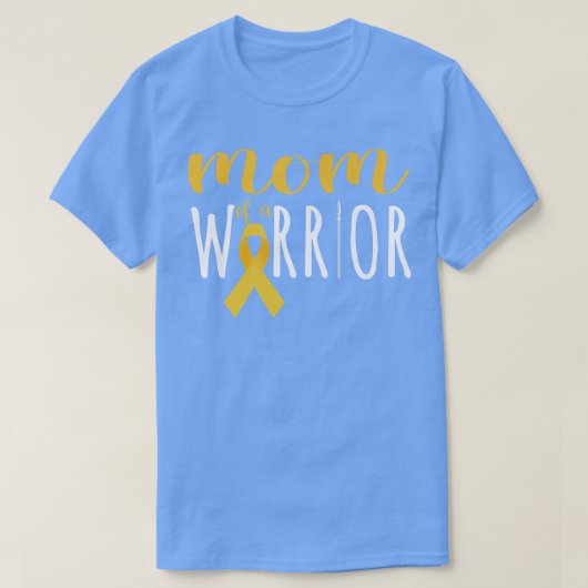 戦士の幼少期がん認識度の母 Tシャツ (デザイン正面)