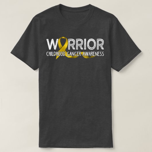 戦士の幼少期がん認識度リボンチャイルドキ Tシャツ (デザイン正面)