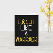 戦士の幼少期がん認識度Tのように戦う カード (黄色い花)